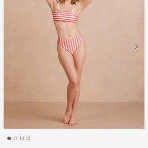 Summersalt bikini blue striped size 4